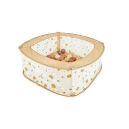 BIECO Piscine à balles Dots (Beige, Brun, Blanc, Pointé)