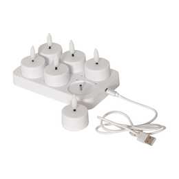 STAR TRADING LED-Teelicht (6 Stück, 5 cm, Weiss)