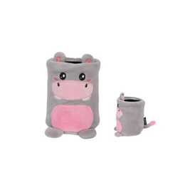 I-TOTAL Pot a crayons HIPPO (Gris, Rose)