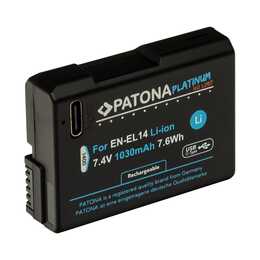 PATONA Nikon EN-EL14 Akku-Adapter (Lithium-Ionen, 1030 mAh)