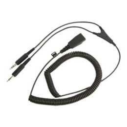 JABRA Câble de connexion (Noir, 2 m, Jack 3.5 mm, EasyDisconnect)