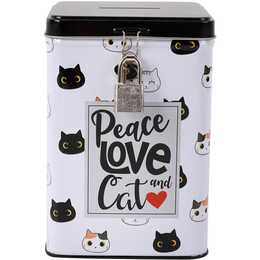 ROOST Salvadanaio Cat (Nero, Bianco)