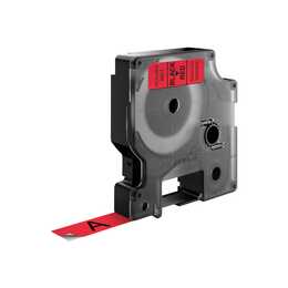 DYMO S0720570 Schriftband (Schwarz / Rot, 12 mm)