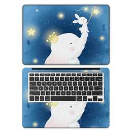 EG Autocollant de design (10", Éléphant, Bleu)
