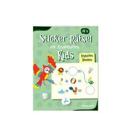Sticker-Rätsel für Kindergarten-Kids. Logisches Denken