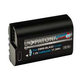 PATONA Panasonic Platinum Kamera-Akku (Lithium-Ionen, 2400 mAh)