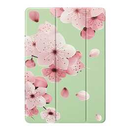 EG Housse pour Apple iPad 9,7 pouces (2017-2018) 5e/6e génération - vert - fleurs