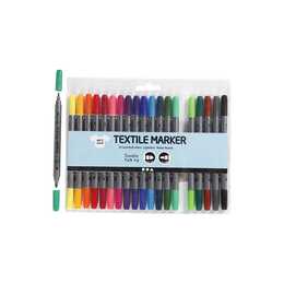 CREATIV COMPANY Textilmarker (Mehrfarbig, 20 Stück)