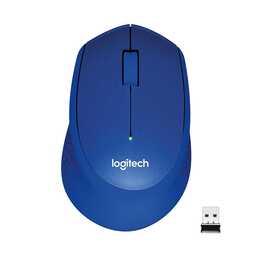 LOGITECH M330 Silent Plus Mouse (Senza fili, Office, Blu)
