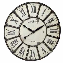 TFA Vintage XXL Orologio da parete (Analogico, 4.5 cm)