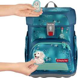 STEP BY STEP Schulranzen Set Cloud Dog Basty (19 l, Mehrfarbig)