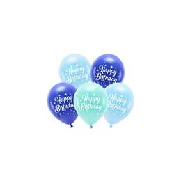 PARTYDECO Ballon Happy Birthday (260 mm, 5 Stück)