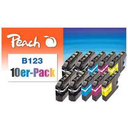 PEACH LC-123 (Gelb, Schwarz, Magenta, Cyan, Multipack)