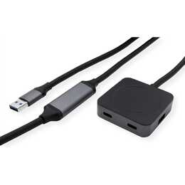 VALUE USB-Hub (4 Ports, USB C, USB A)