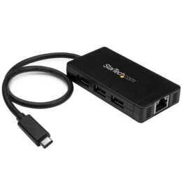 STARTECH.COM USB Hub, USB-C - 3 Port USB 3.0 + RJ-45