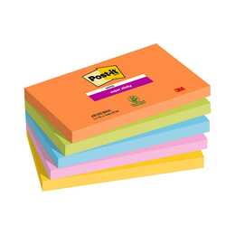 POST-IT Notes autocollantes Super Sticky Boost (5 x 90 feuille, Multicolore)