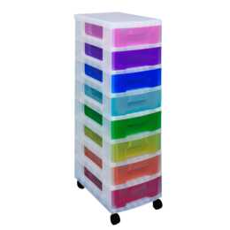 REALLY USEFUL Boite à tiroirs de bureau (42 cm x 30 cm x 92.5 cm, Multicolore)