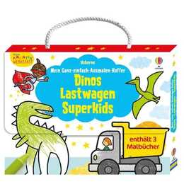 Kleine Kreativ-Werkstatt – Mein Ganz-einfach-Ausmalen-Koffer: Dinos, Lastwagen, Superkids