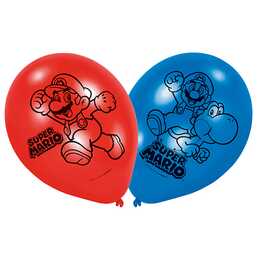 AMSCAN Ballon Super Mario (22.8 cm, 6 Stück)