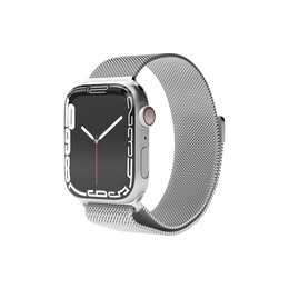 VONMÄHLEN Milanese Loop Armband (Apple Watch 40 mm / 41 mm / 38 mm, Silber)