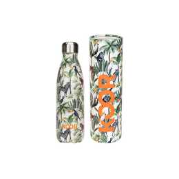 KOOR Thermo Trinkflasche Exotic Animals (0.5 l, Schwarz, Grün, Weiss)