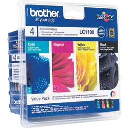 BROTHER LC1100 (Gelb, Schwarz, Magenta, Cyan, Multipack)