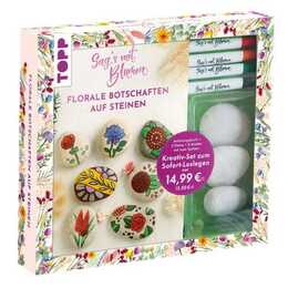Kreativ-Set: Sag's mit Blumen - Florale Botschaften auf Steinen