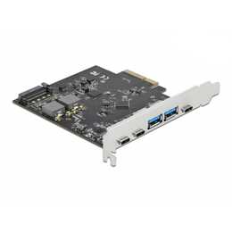 DELOCK Schnittstellenkarte (PCI-E 3.0 x2, 3 x USB C, USB A)