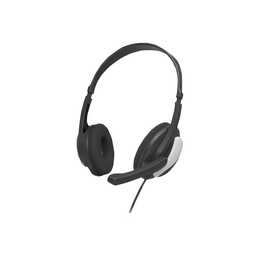 HAMA Cuffia per ufficio HS-P100 V2 (On-Ear, Cavo, Black, Argento)