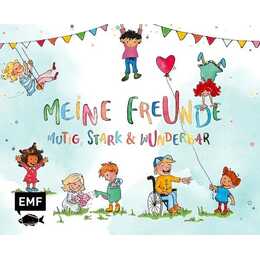 EMF Libro amicizia Meine Freunde: Mutig, stark & wunderbar (216 mm x 175 mm, Multicolore)