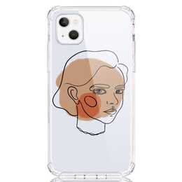EG Backcover (iPhone 15, Gesicht, Transparent)