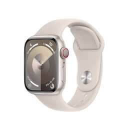APPLE Watch Series 9 GPS + Cellular (41 mm, Aluminium, Lumière stellaire, S/M)