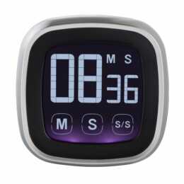 XAVAX Minuteur de cuisine Touch (Argent, Noir)
