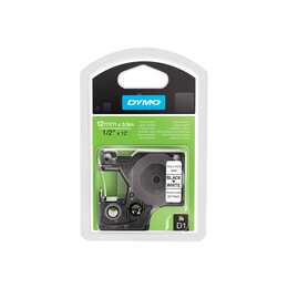 DYMO S0718040 Schriftband (Schwarz / Weiss, 12 mm)