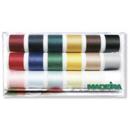MADEIRA Garn Aerofil (18 x 200 m, Overlock, Quilten, Nähmaschine, Farbig assortiert)