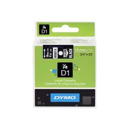 DYMO D1 Nastro delle scritture (Bianco / Nero, 19 mm)