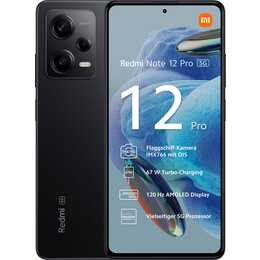 XIAOMI Redmi Note 12 Pro 5G (5G, 128 GB, 6.67", 50 MP, Nero mezzanotte)