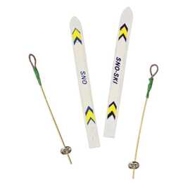 HOBBYFUN Ski Figure miniature déco (Bleu, Blanc, Jaune)