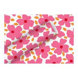 BRAUN + COMPANY Geschenkpapier By Nature Poppy Pop Candy (Weiss, Rosa, Blumen)