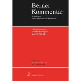 Das Handelsregister. Art. 927-943 OR