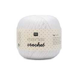 RICO DESIGN Garn Essentials Crochet (280 m, Häkeln, Stricken, Weiss)