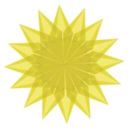 URSUS Pliage du papier Origami (Jaune, Transparent, 100 feuille)