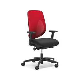 GIROFLEX 353 Sedia girevole per ufficio (Nero, Rosso)