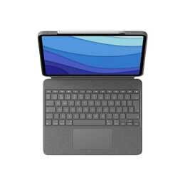 LOGITECH Combo Touch Type Cover / Tablet Tastatur (12.9", iPad Pro (5. Gen. 2021), Grau)