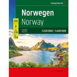 Norwegen, Autoatlas 1:250.000 - 1:400.000, freytag & berndt.