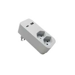 SCHÖNENBERGER Spina di derivazione (T13, USB , USB di , USB Typ A, USB di tipo C / T13, 11.5 cm, Bianco)