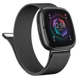 EG Bracelet (Fitbit Versa 4, Noir)
