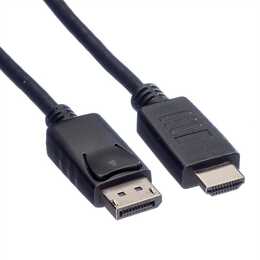 ROLINE Câble de connexion (Port écran, HDMI, 1 m)
