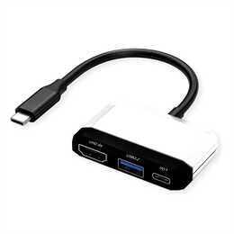 VALUE Video-Adapter (USB C, HDMI, USB A)