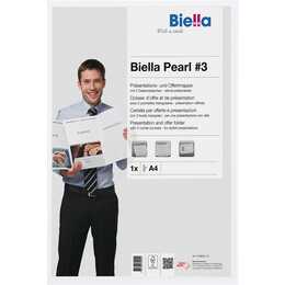 BIELLA Bewerbungsmappe Pearl 3 (Weiss, A4, 1 Stück)